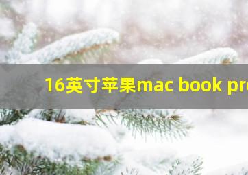 16英寸苹果mac book pro